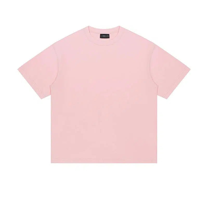 Solid Color Basic Short Sleeve T-shirt