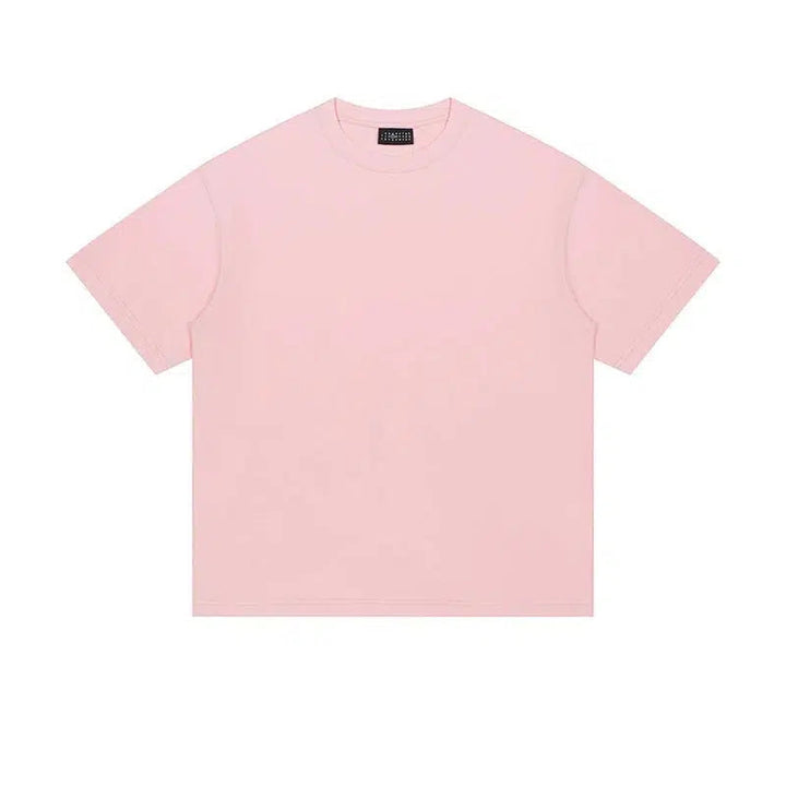 Solid Color Basic Short Sleeve T-shirt