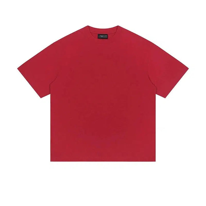 Solid Color Basic Short Sleeve T-shirt