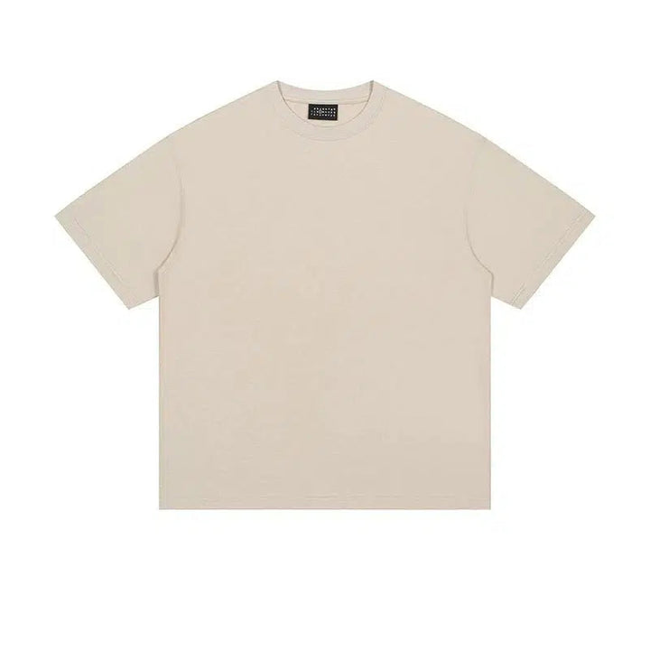 Solid Color Basic Short Sleeve T-shirt