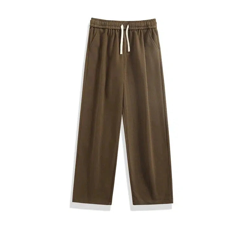 Solid Color Basic Straight Pants