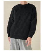 Solid Color Crew Neck Sweater