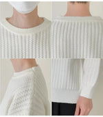 Solid Color Crew Neck Sweater