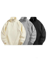 Solid Color Half-zip Pullover