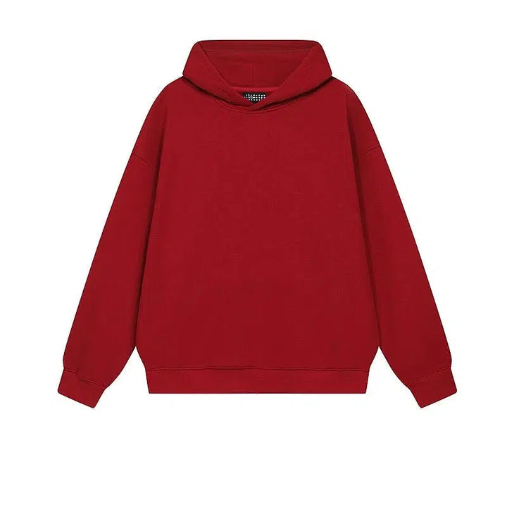 Solid Color Hooded Sweatshirt