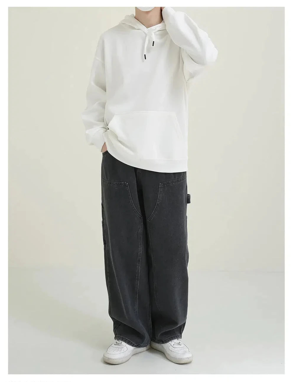 Solid Color Hooded Sweatshirt