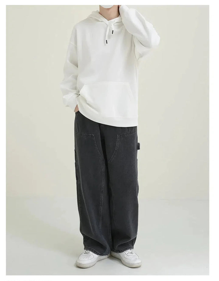 Solid Color Hooded Sweatshirt