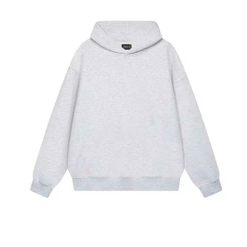 Solid Color Hooded Sweatshirt