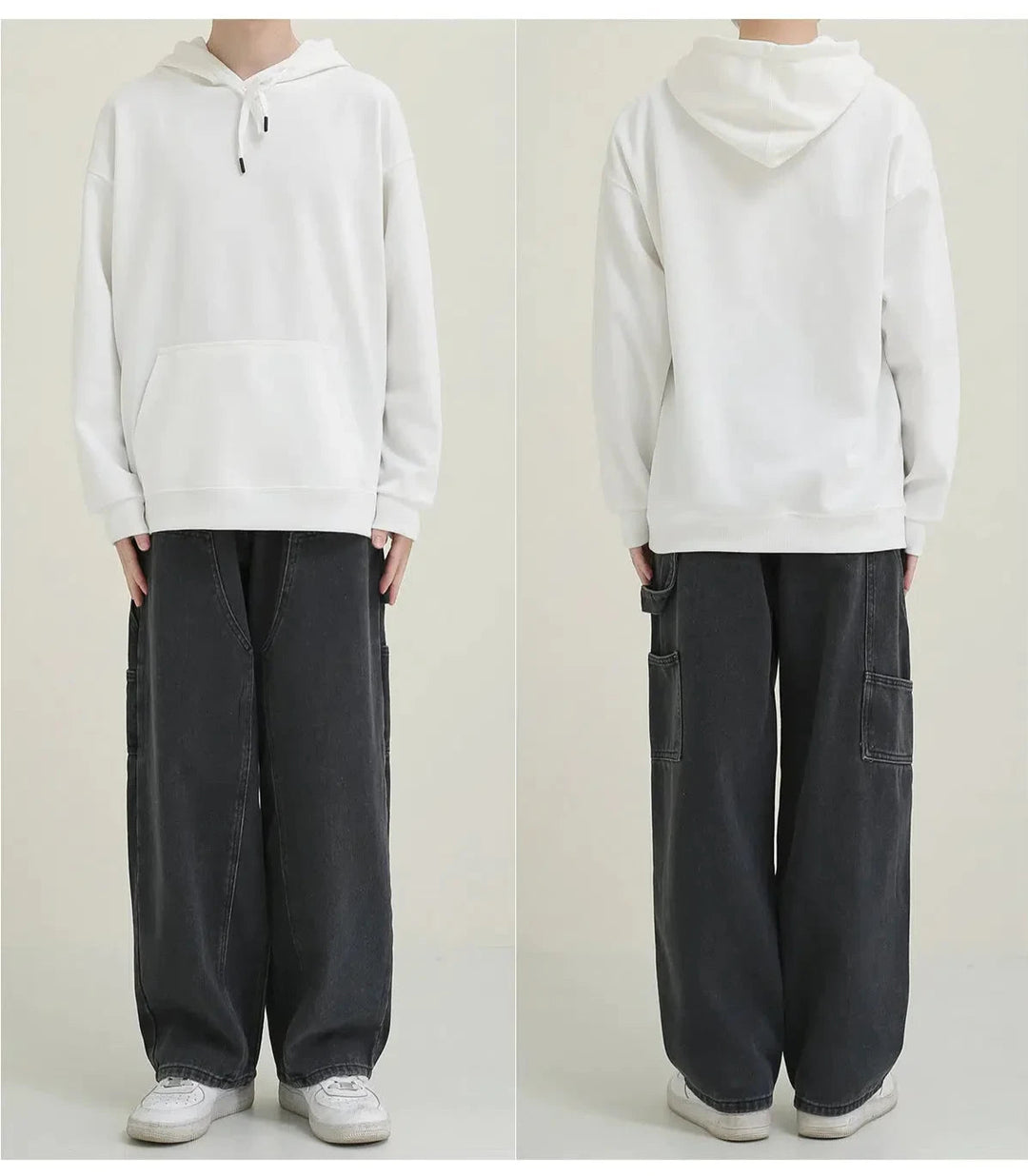 Solid Color Hooded Sweatshirt