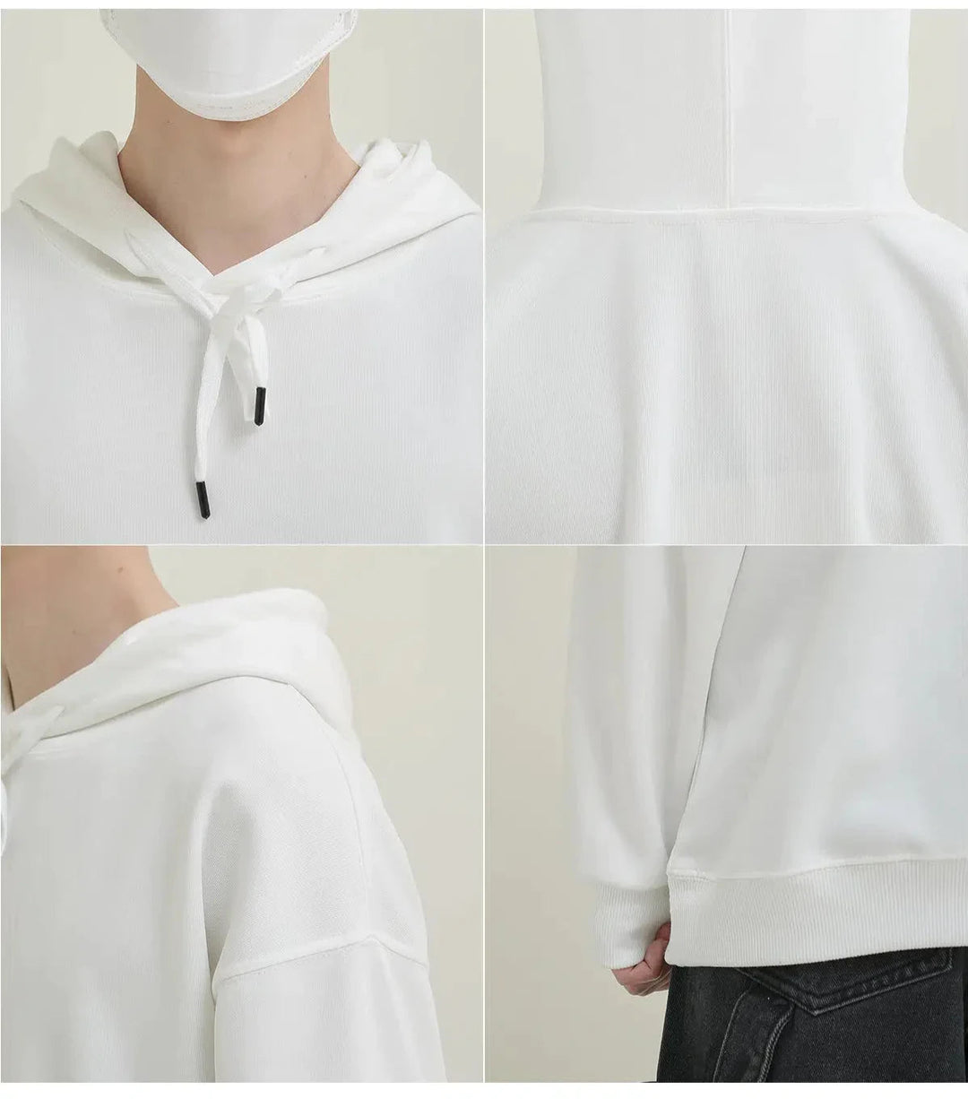 Solid Color Hooded Sweatshirt