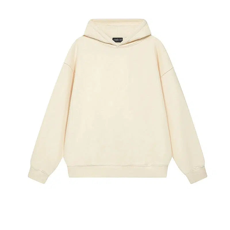 Solid Color Hooded Sweatshirt