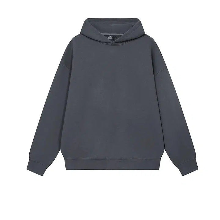 Solid Color Hooded Sweatshirt