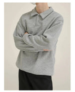 Solid Color Lapel Polo Shirt