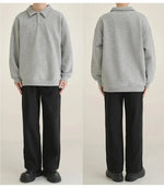 Solid Color Lapel Polo Shirt