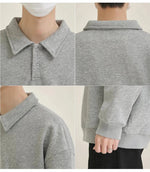 Solid Color Lapel Polo Shirt