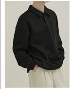 Solid Color Lapel Polo Shirt