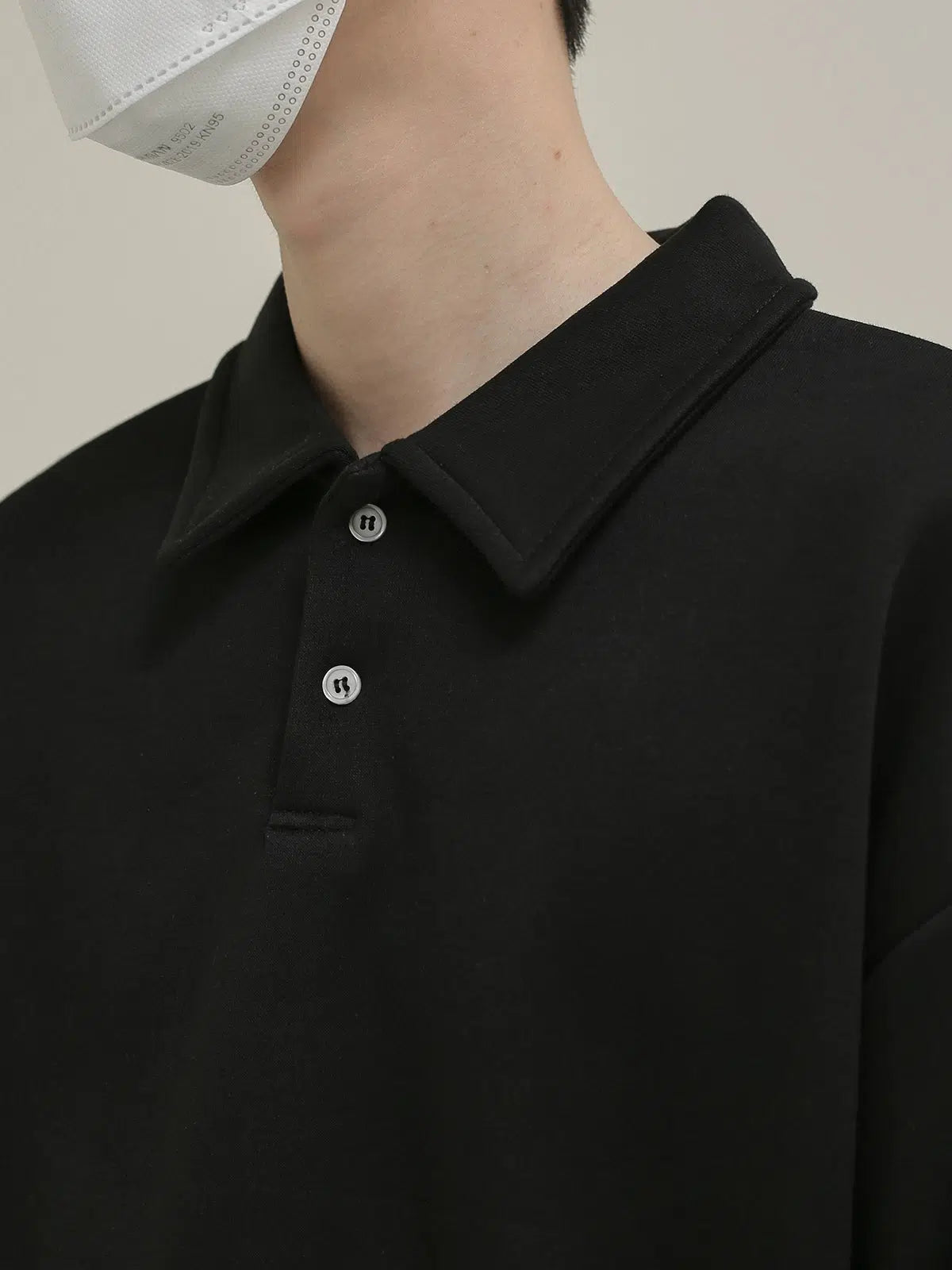 Solid Color Lapel Polo Shirt
