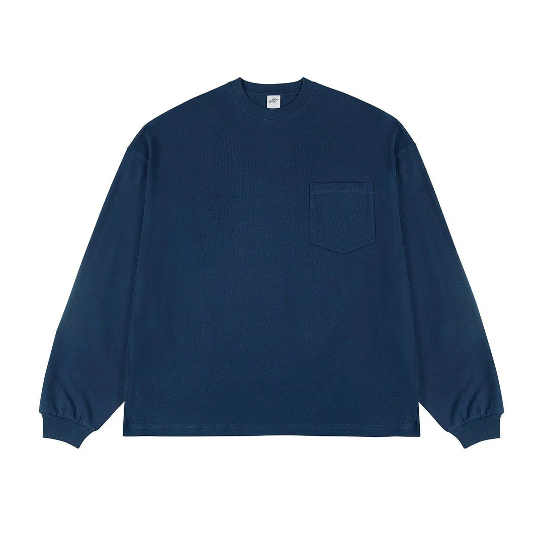 Solid Color Long-Sleeve T-shirt