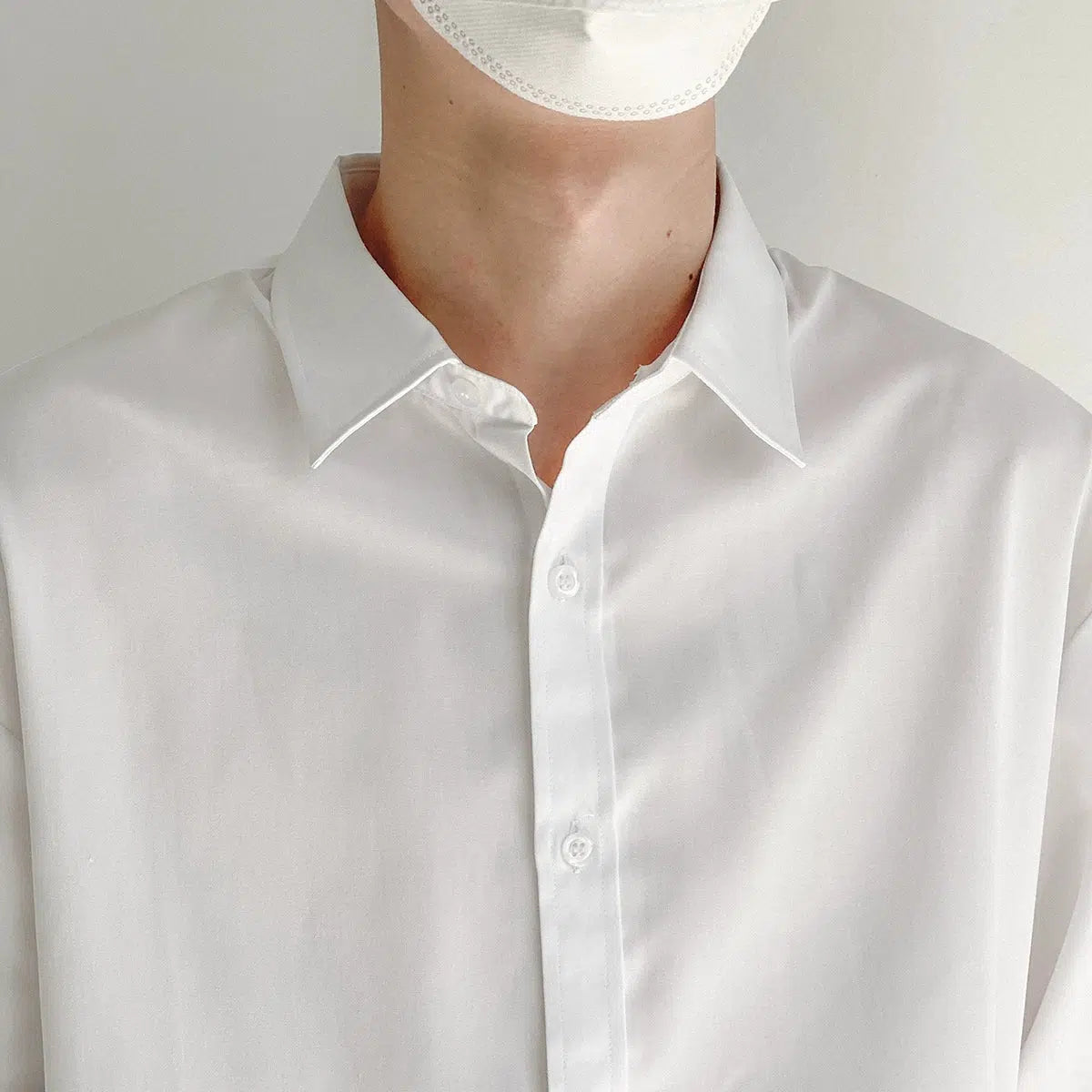 Solid Color Long-sleeved Shirt