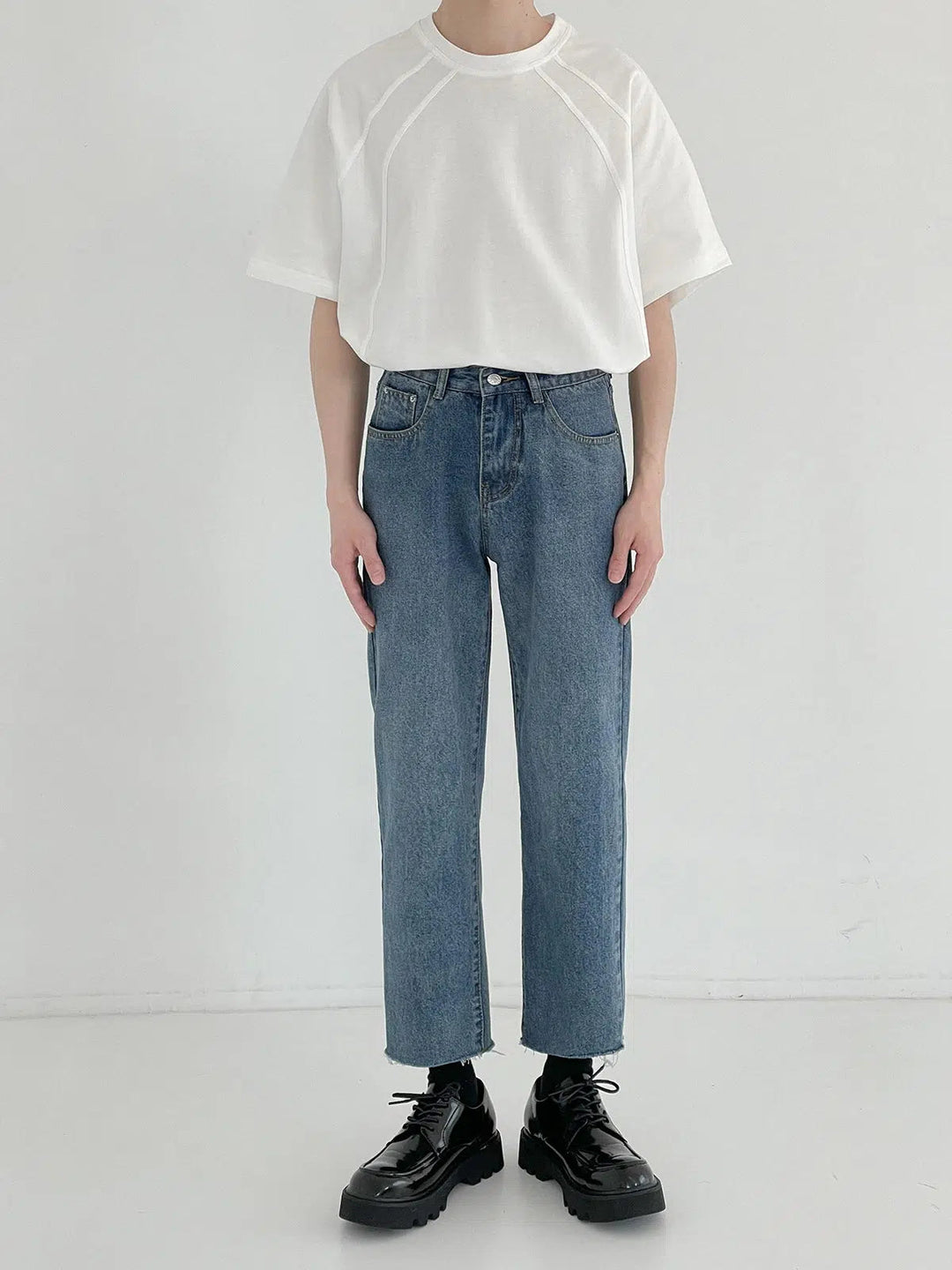 Solid Color Minimalist Short-Sleeved T-Shirt