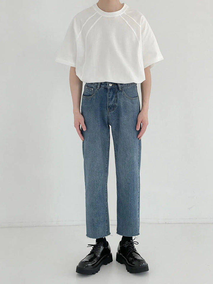 Solid Color Minimalist Short-Sleeved T-Shirt