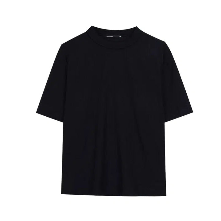 Solid Color Round Neck T-shirt