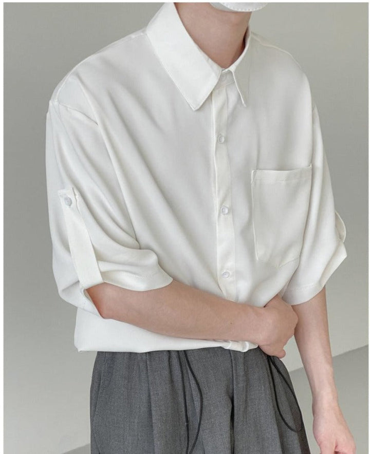 Solid Color Short-sleeved Shirt