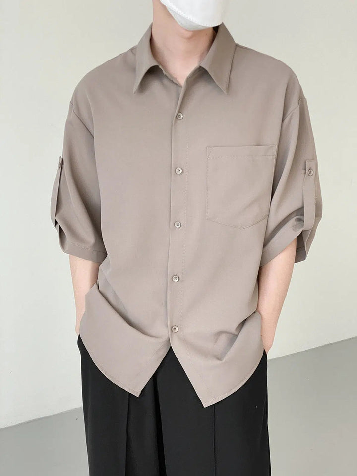 Solid Color Short-sleeved Shirt