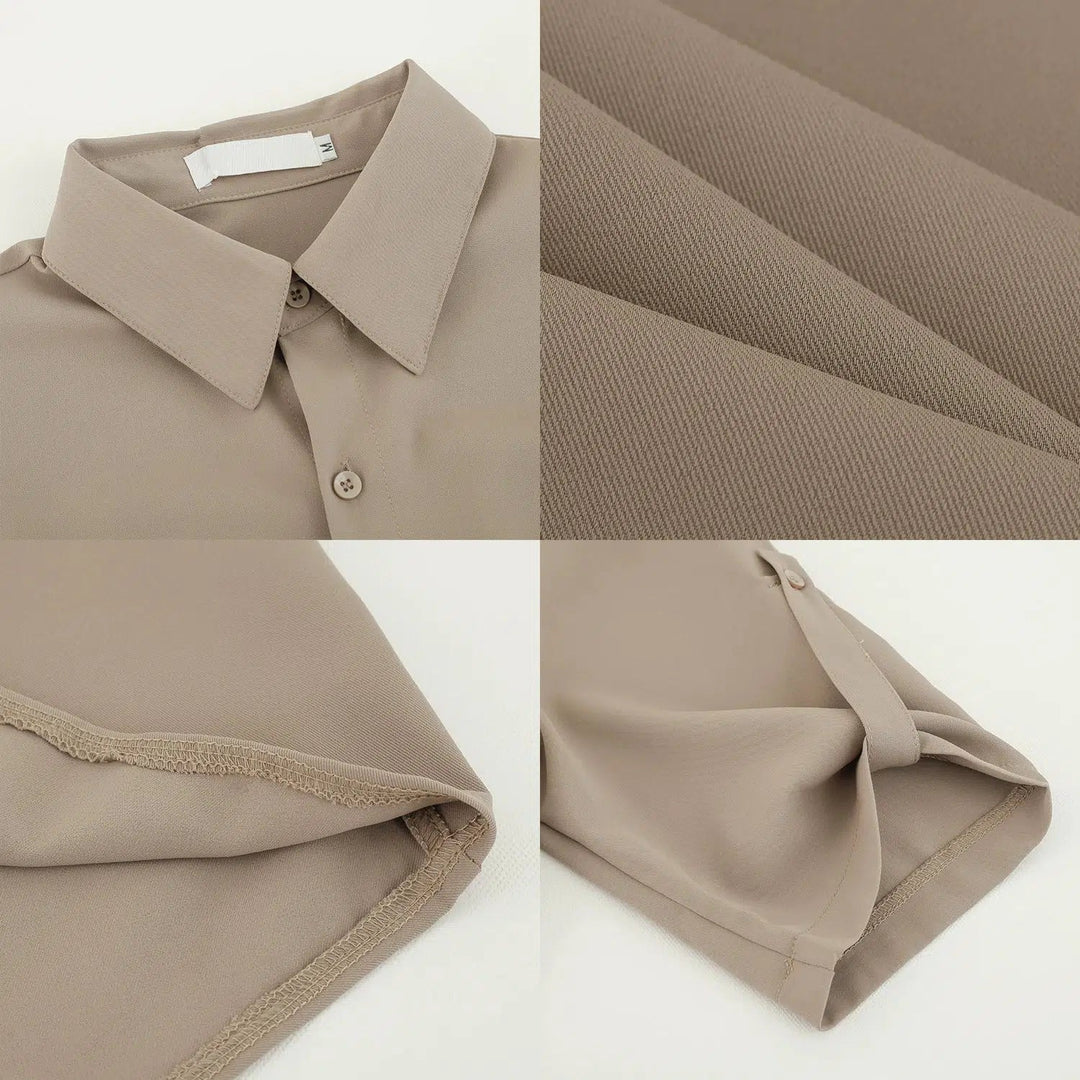 Solid Color Short-sleeved Shirt