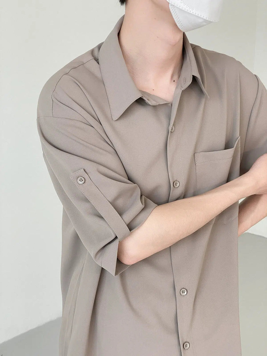 Solid Color Short-sleeved Shirt