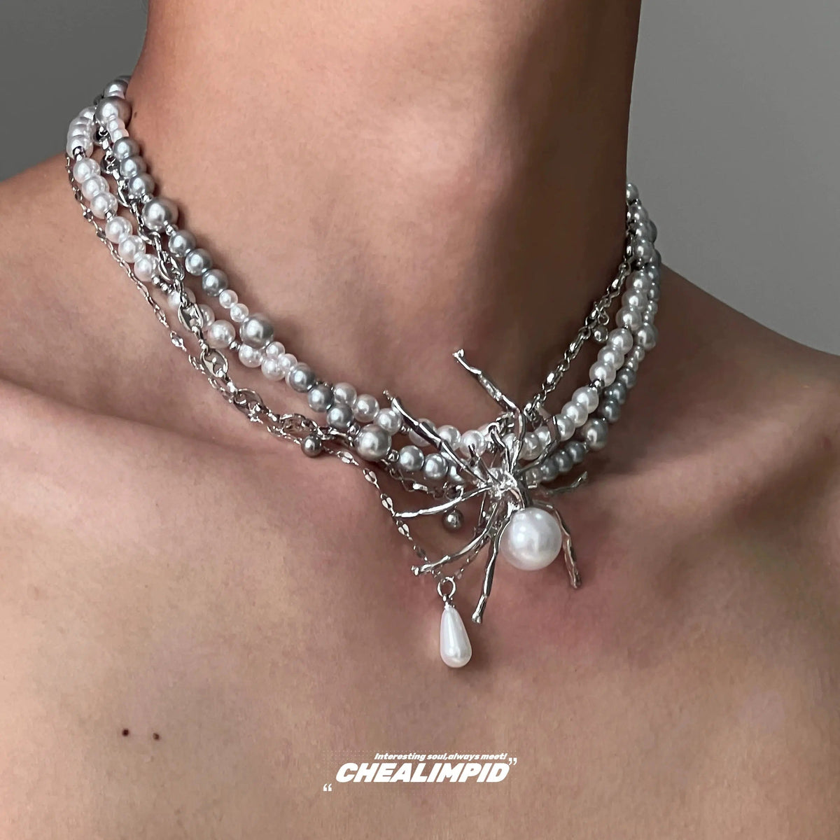 Spider Pendant Beaded Necklace