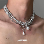 Spider Pendant Beaded Necklace