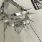 Spider Pendant Pearl Necklace