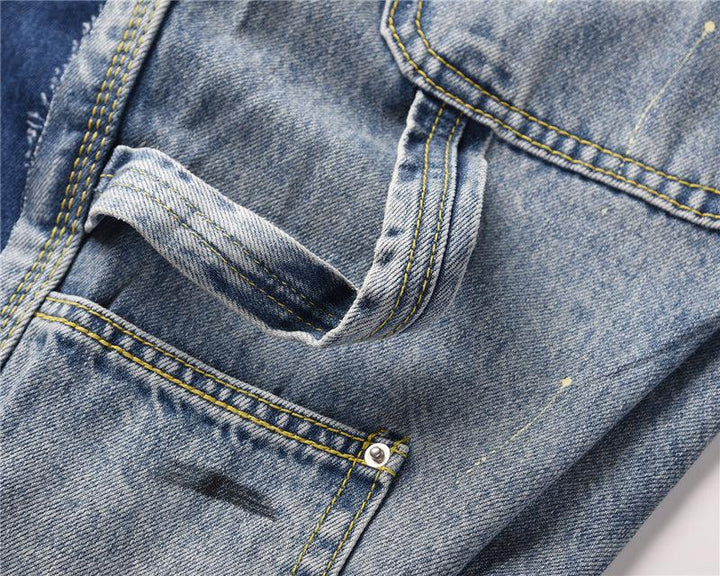 Splashing Ink Flared Straight Jeans