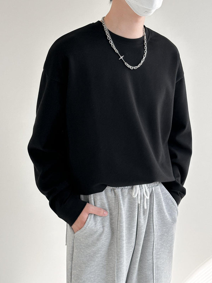 Spring and Autumn Bottoming Round Neck Shirt