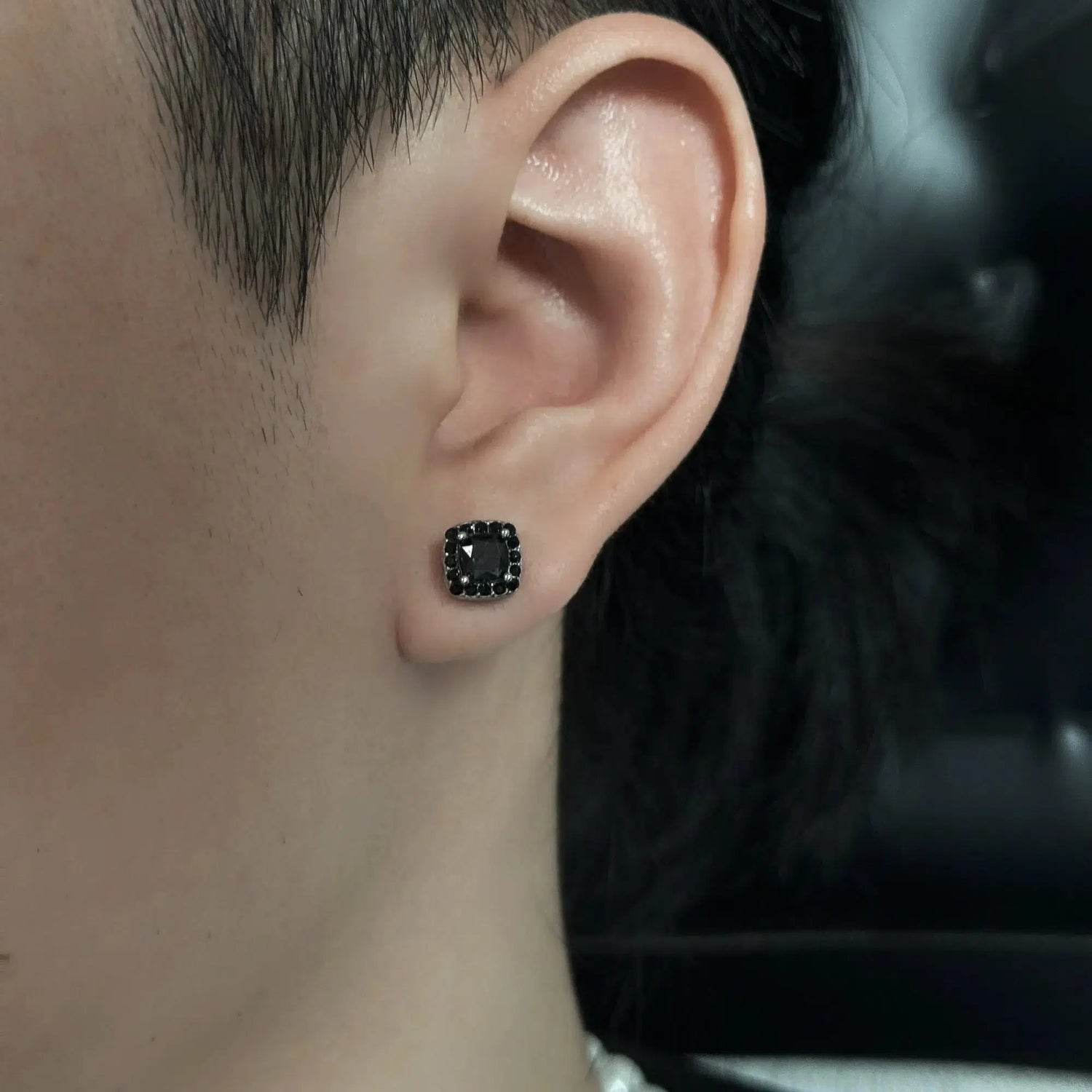 Square Crystal Stud Earrings