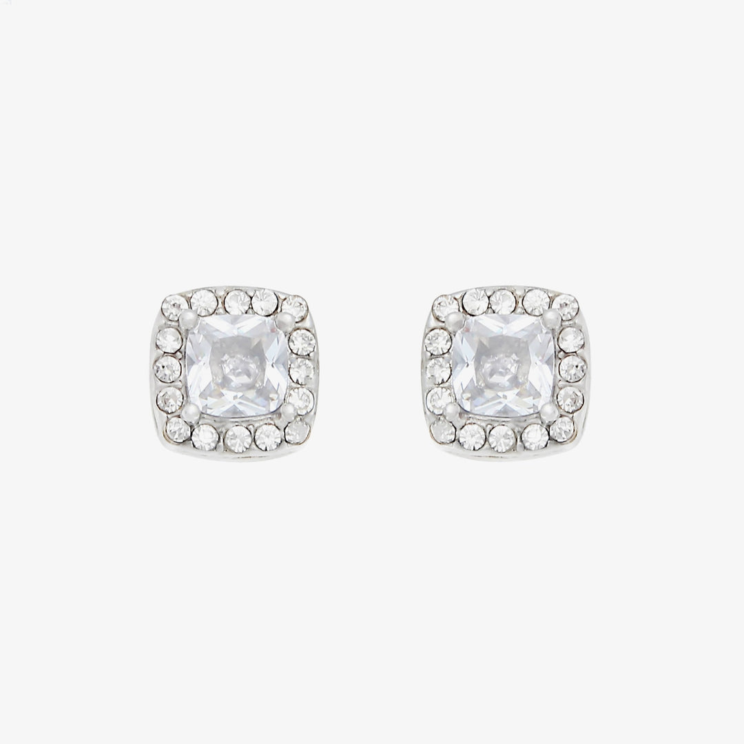Square Crystal Stud Earrings