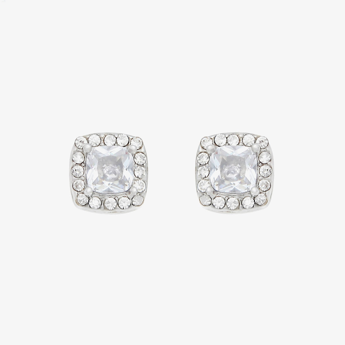 Square Crystal Stud Earrings