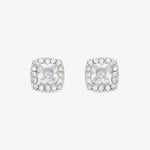 Square Crystal Stud Earrings
