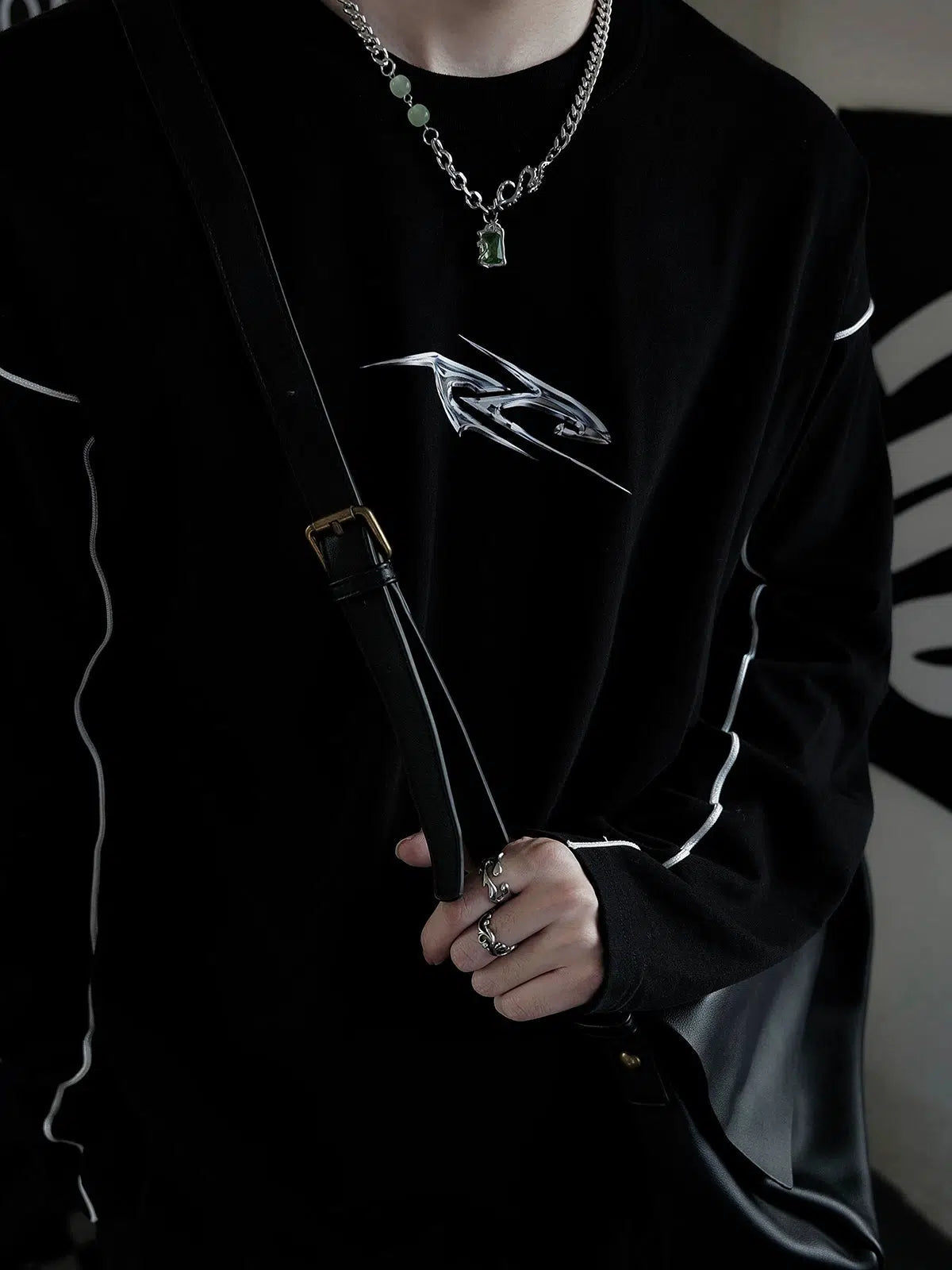 Square Diamond Jade Green Pendant Necklace