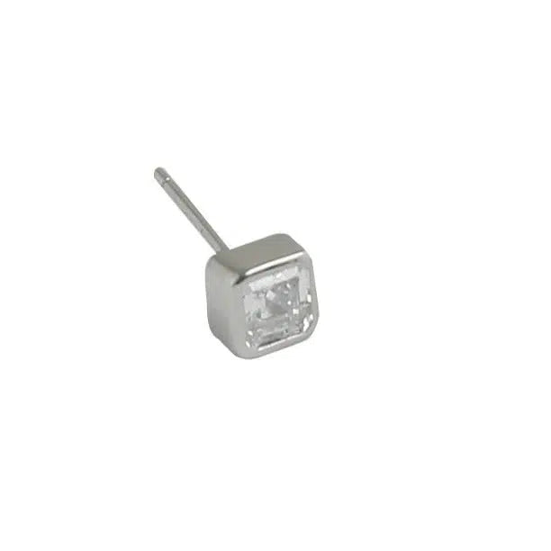 Square Diamond Stud Earrings