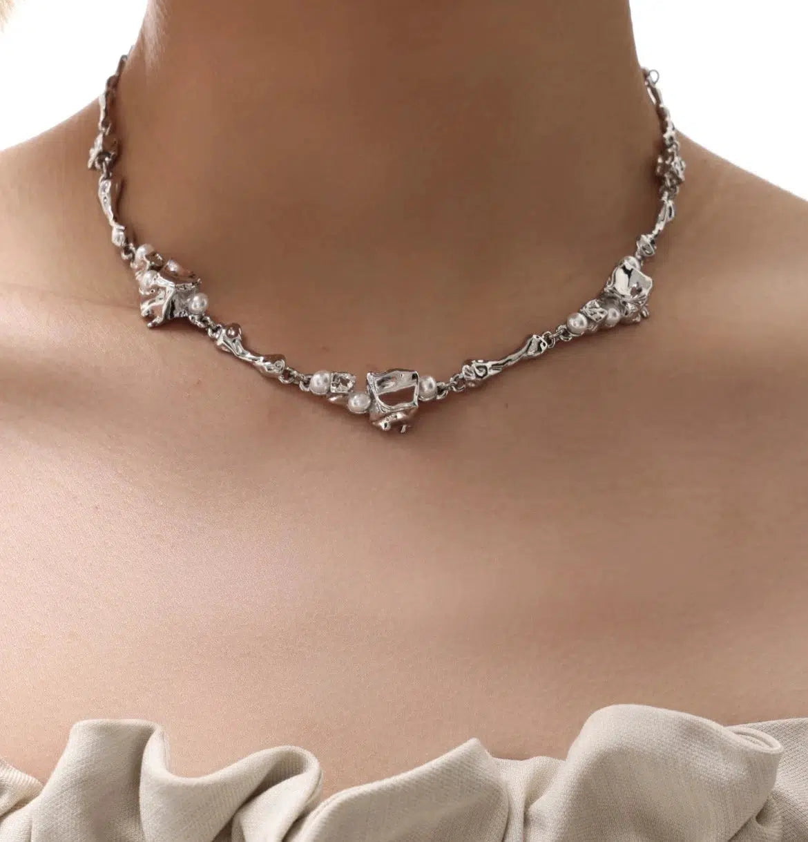 Square Pearl Necklace