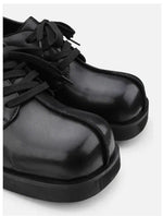 Square-Toe Lace-Up Casual Shoes