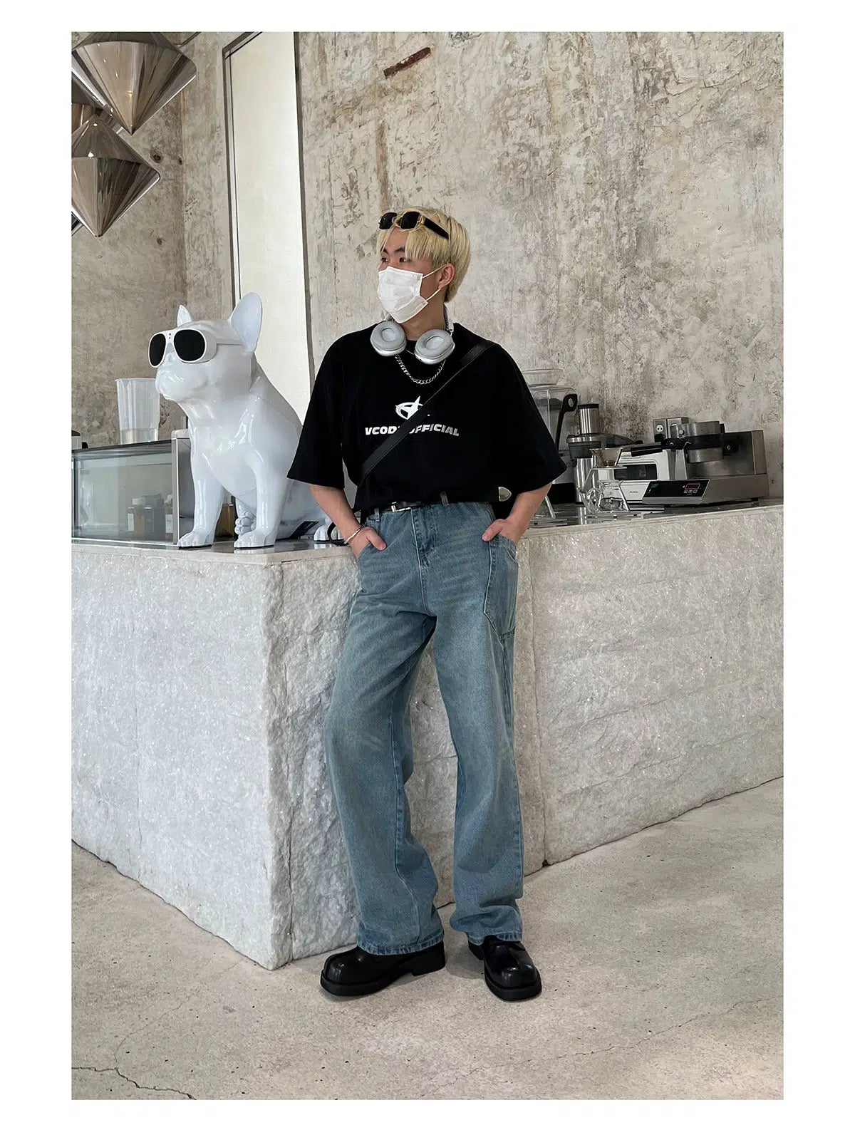 Square-Toe Lace-Up Casual Shoes