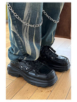 Square Toe Thick-Soled Rivet Shoes