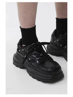 Square Toe Thick-Soled Rivet Shoes