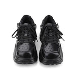 Square Toe Thick-Soled Rivet Shoes