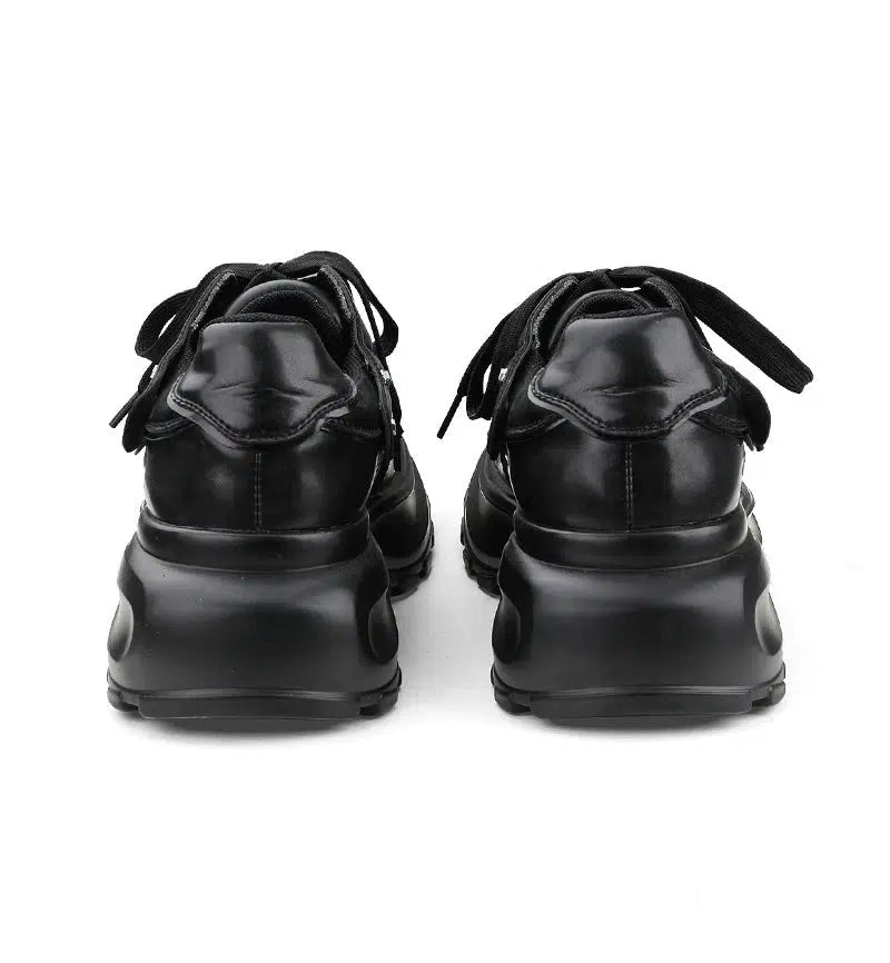 Square Toe Thick-Soled Rivet Shoes