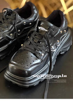 Square Toe Thick-Soled Rivet Shoes