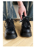 Square Toe Thick-Soled Rivet Shoes